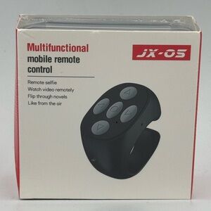 NWT BLACK Mobile Phone Ring Remote Control JX-05 Multifunctional